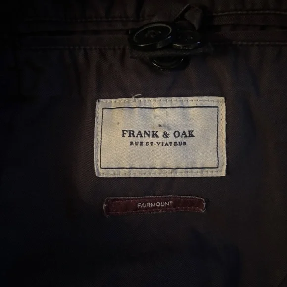 Frank & Oak Ink Navy Cotton Blazer Jacket - Picture 6 of 6